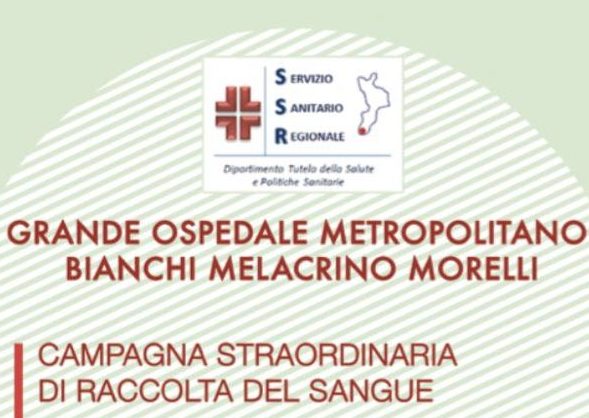 Campagna straordinaria di raccolta sangue 2019