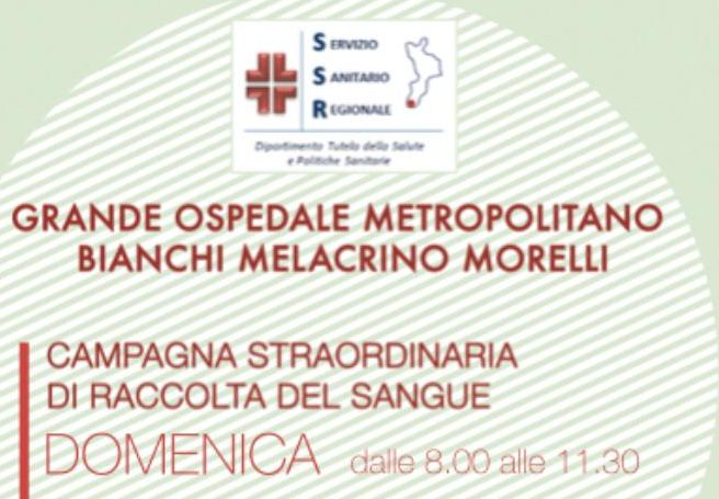 Domenica 24 novembre l'appuntamento con la campagna straordinaria per la raccolta del sangue