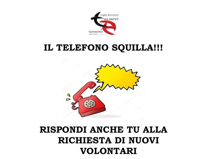 Il Telefono Amico Reggio Calabria cerca nuovi volontari