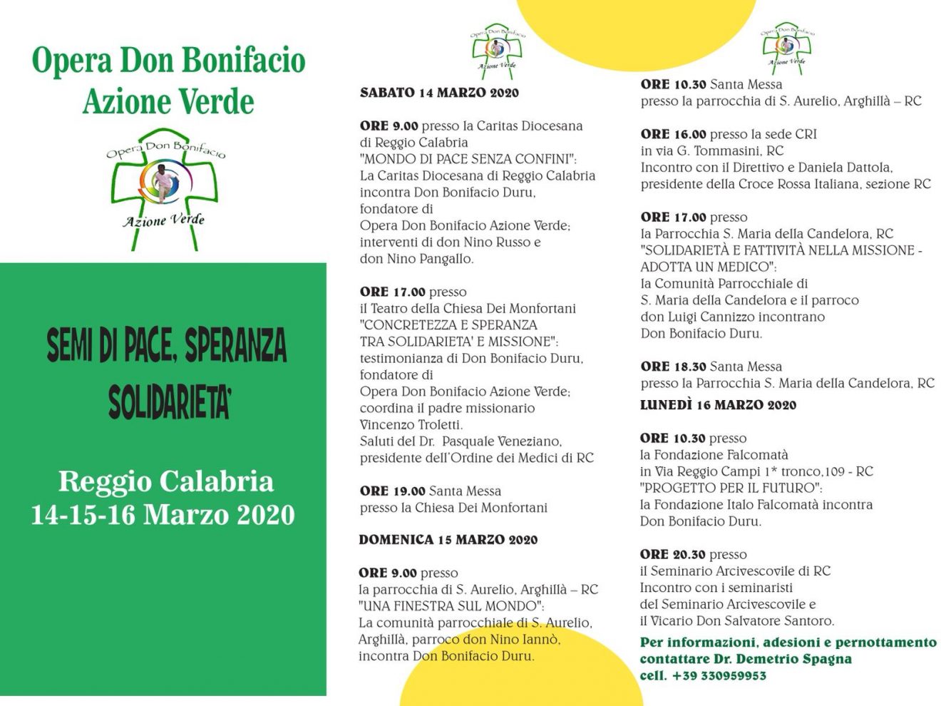 Semi di pace, speranza, solidarietà - L'Opera Don Bonifacio Azione Verde a Reggio Calabria