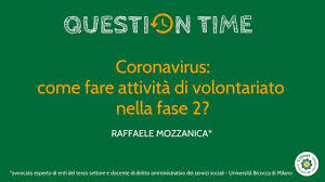 Quale volontariato nella fase 2? Il primo Question time di CSVnet