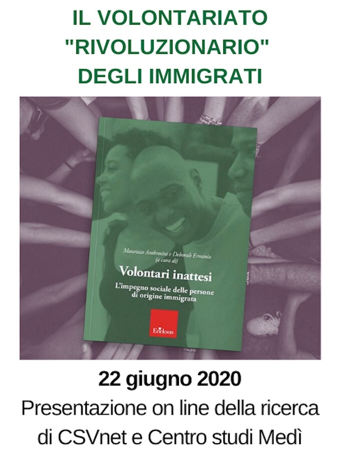 Il volontariato “rivoluzionario” degli immigrati: il 22 giugno la presentazione della ricerca