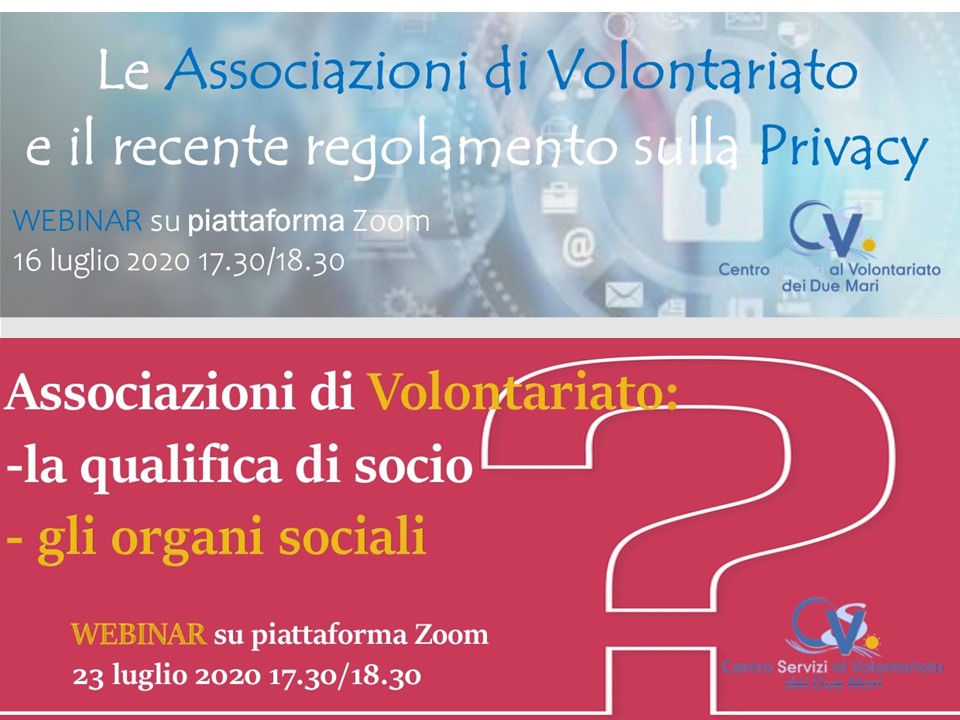 Prossimi Webinar in partenza