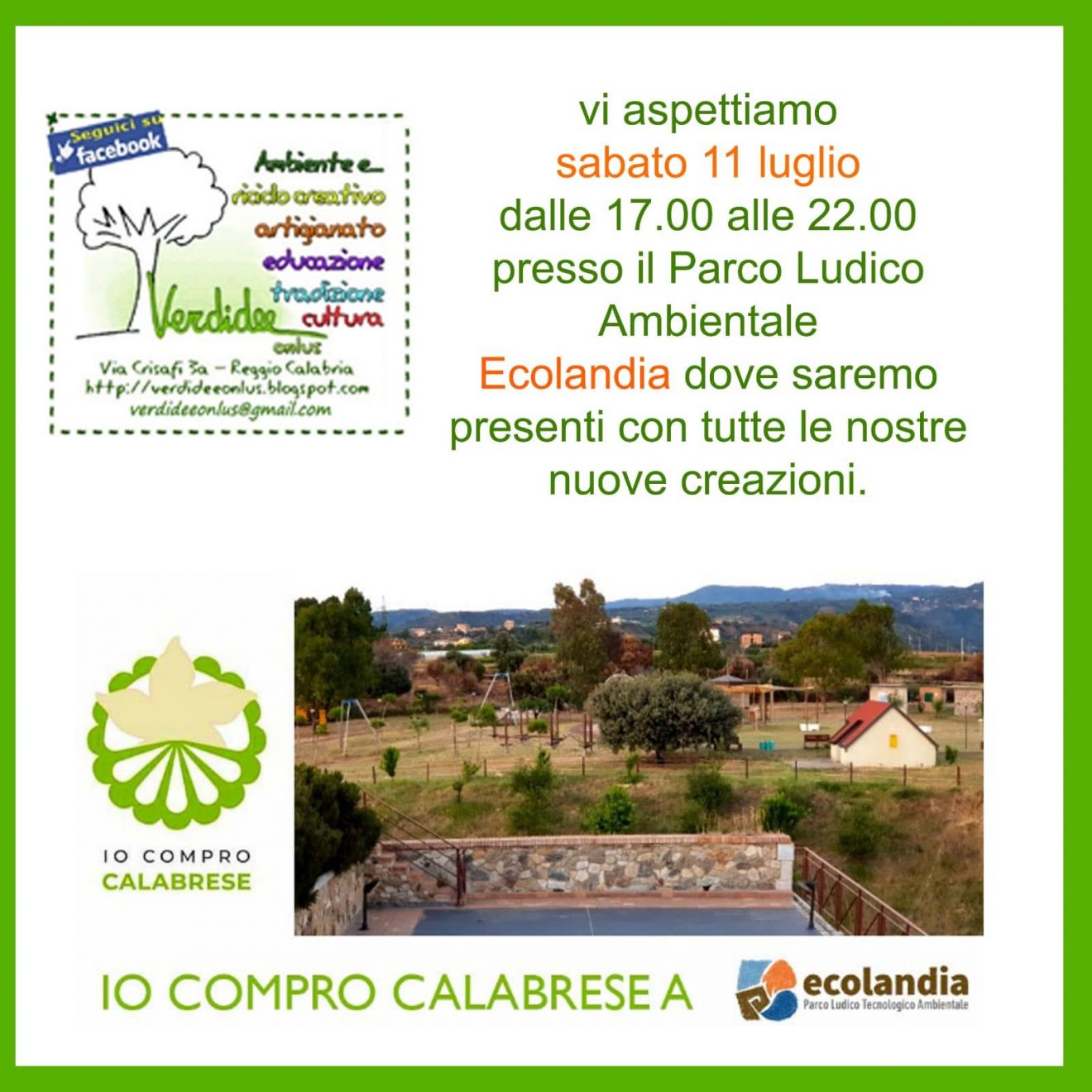 Verdidee espone presso il Parco Ludico Ambientale Ecolandia