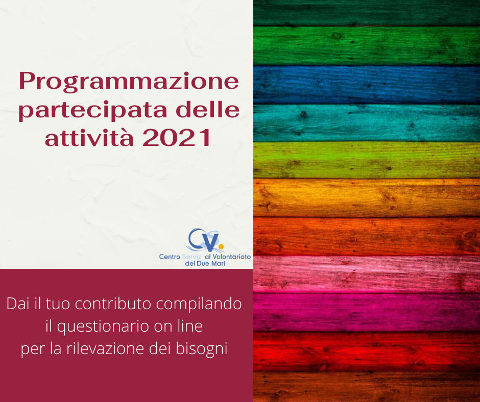 Questionario di rilevazione dei bisogni rispetto ai servizi offerti dal CSV di Reggio Calabria