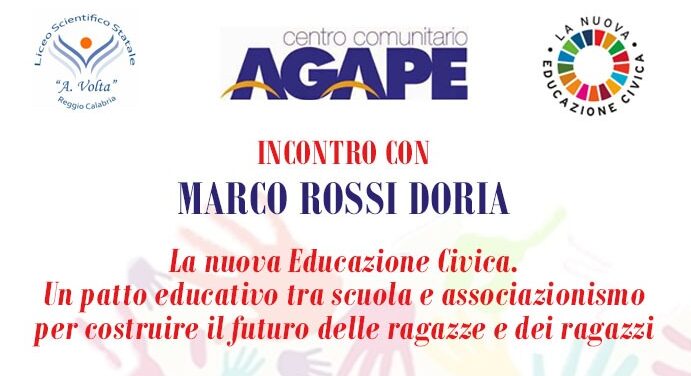 Il Centro Comunitario Agape organizza un incontro con Marco Rossi Doria