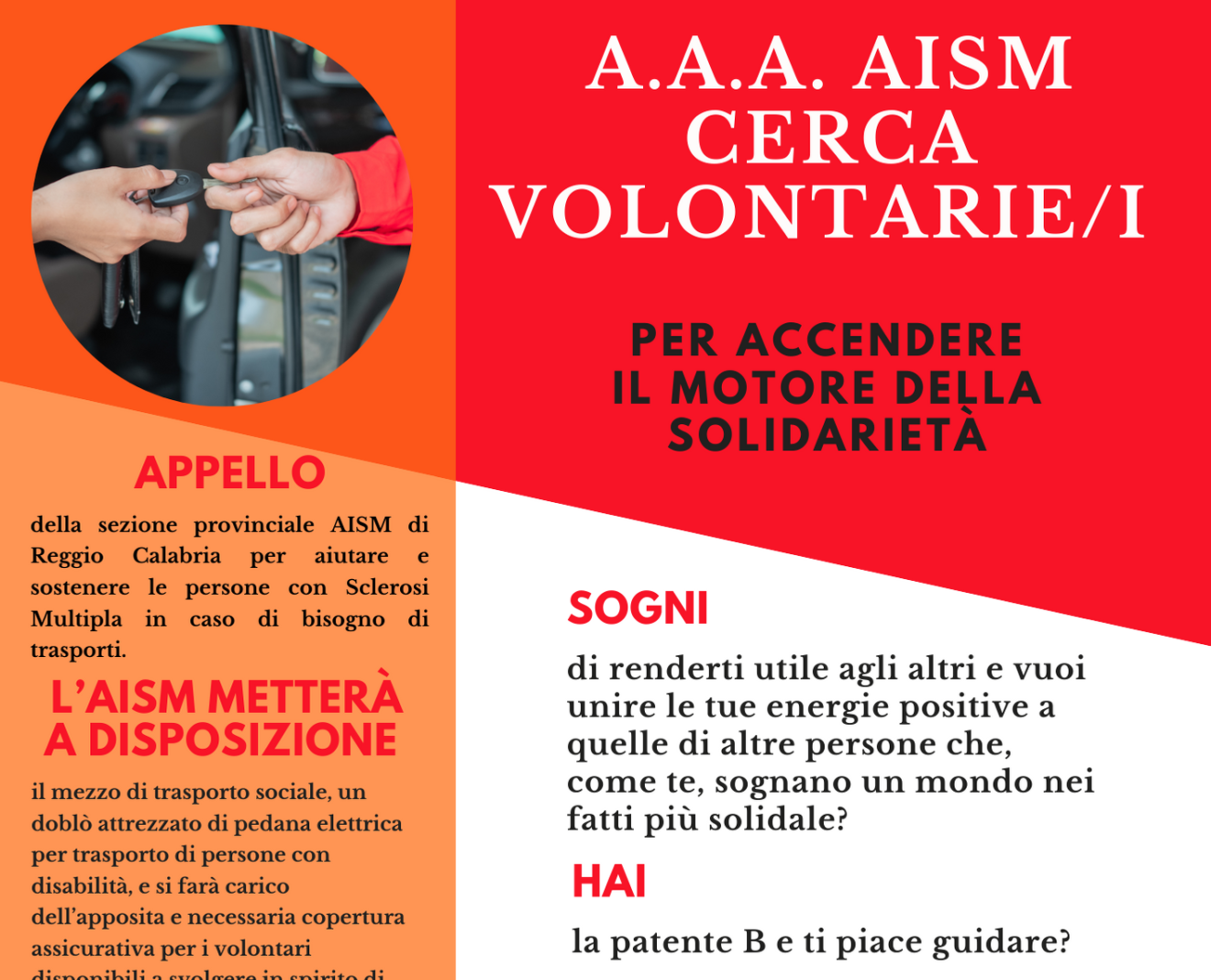 A.A.A. Cercasi volontari per accendere il motore della solidarietà