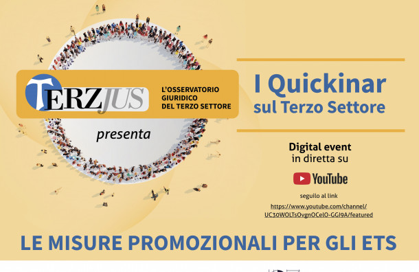 In 5 quickinar le principali misure promozionali per gli enti del Terzo settore