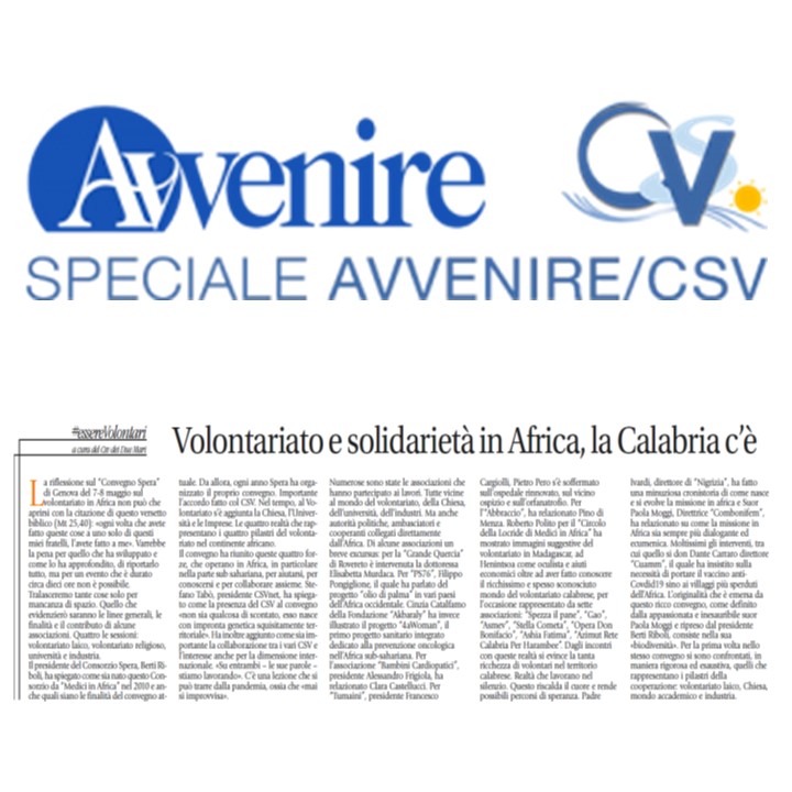 #essereVolontari - La rubrica del CSV dei Due Mari sull'Avvenire di Calabria