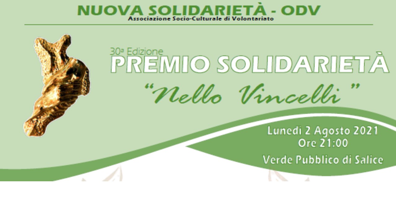 30^ Edizione Premio Solidarietà ＂Nello Vincelli＂