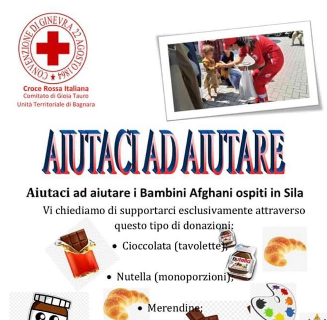 CRI - Unità Territoriale di Bagnara: aiutaci ad aiutare i bambini afghani ospiti in Sila