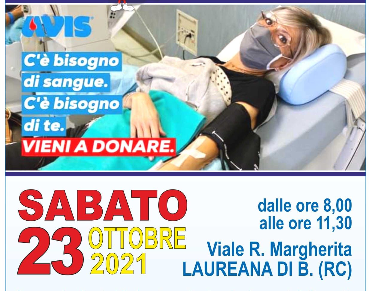 Donazione sangue, il 23 ottobre a Laureana di Borrello