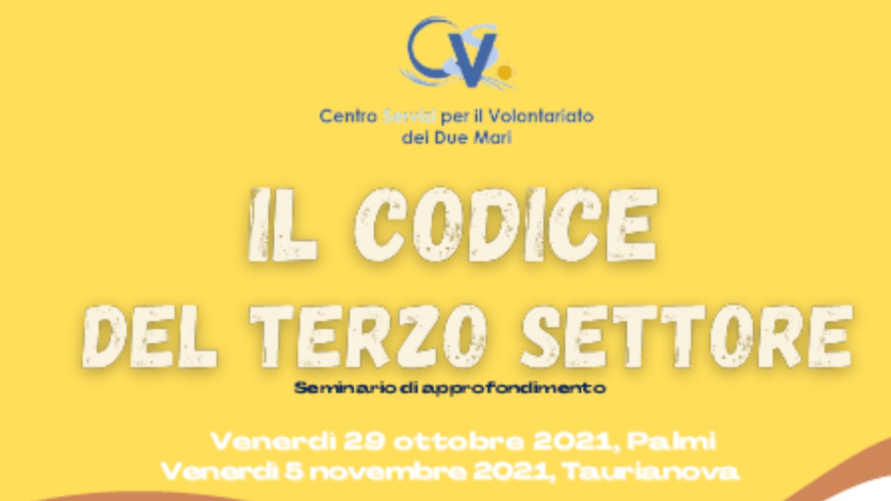 Seminario “Il Codice del Terzo Settore: cambiamenti ed adempimenti”