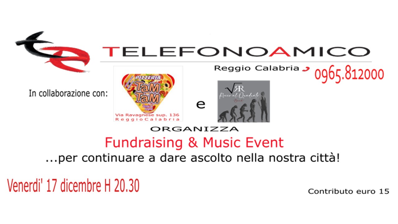 Fundraising & Music Event ... per continuare a dare ascolto nella nostra città!