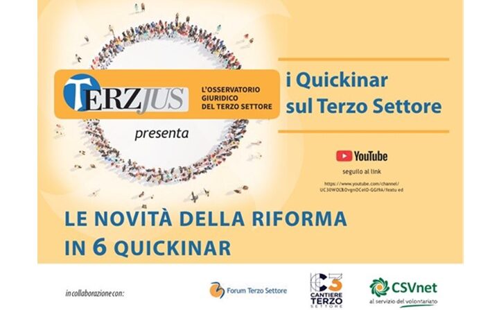 I prossimi eventi di Terzjus: 6 nuovi quickinar e la presentazione dell'Ebook ＂Una Riforma...in partenza＂