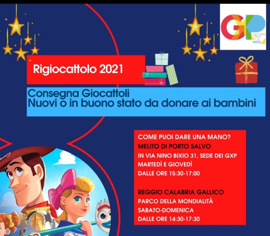 Dicembre e gennaio, Reggio Calabria Gallico e Melito di Porto Salvo, Torna il Rigiocattolo! L'iniziativa ecosolidale delle Scuole della Pace di Sant’Egidio