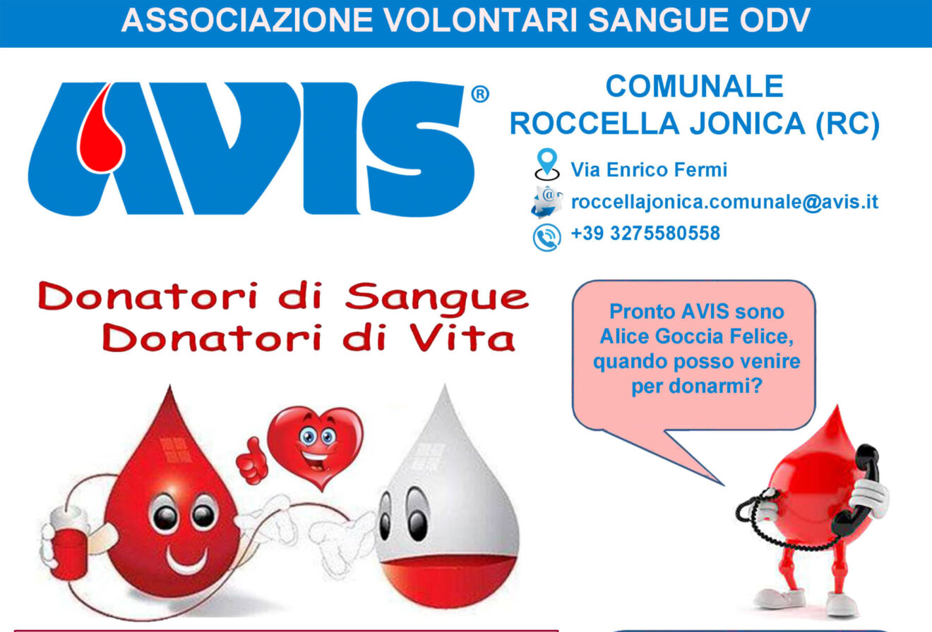 L'AVIS comunale di Roccella Jonica organizza una giornata di donazione