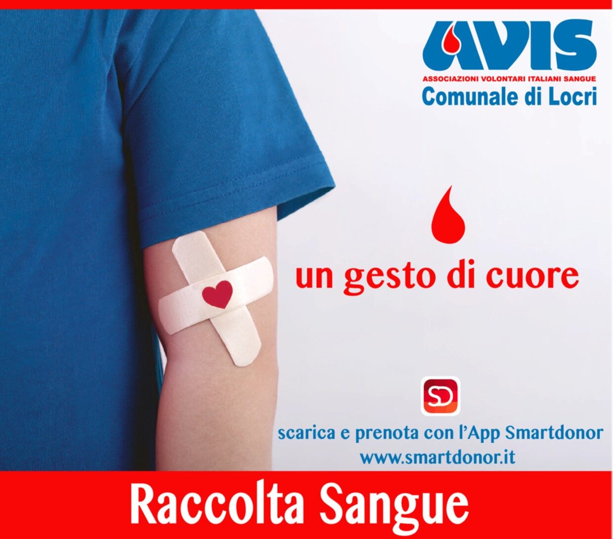 L’AVIS comunale di Locri comunica le date delle raccolte di sangue per il mese di marzo 2022