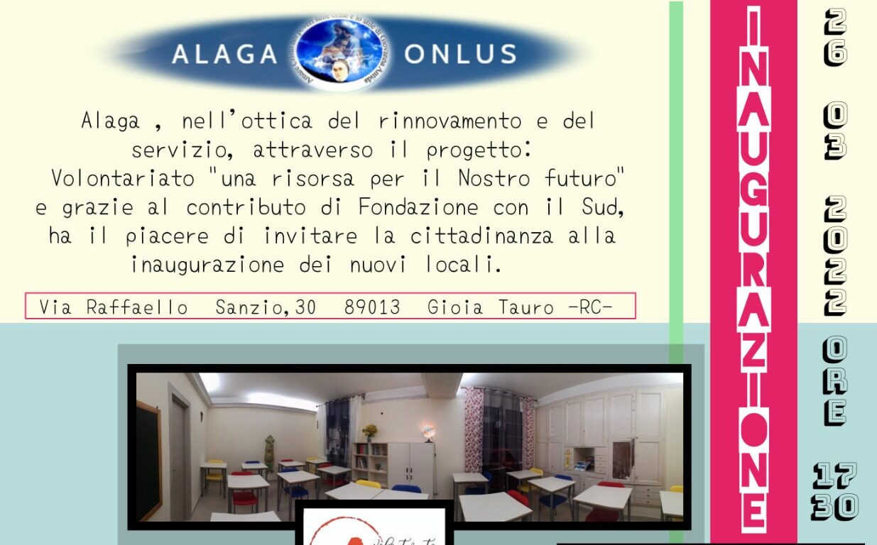 L'Associazione ALAGA inaugura i nuovi locali