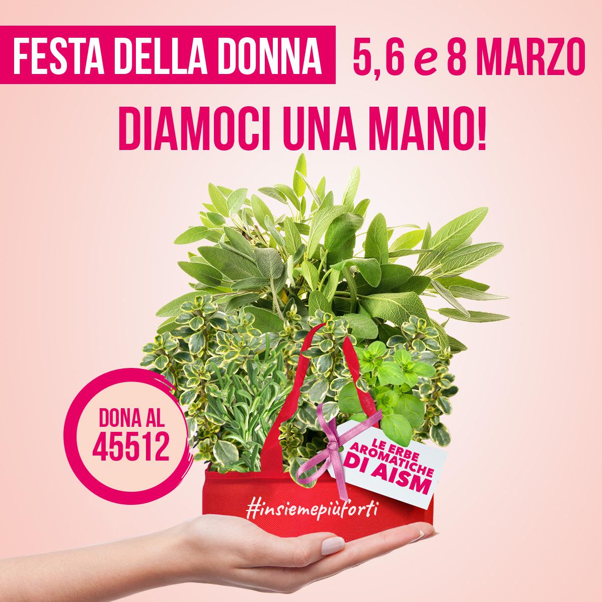 5, 6 e 8 marzo tornano le Erbe aromatiche di AISM