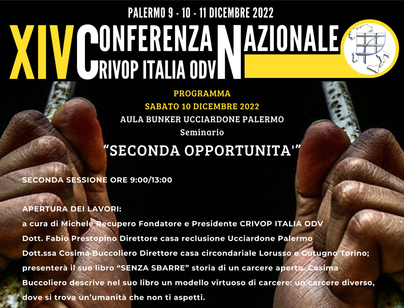 Seminario CRIVOP ITALIA ＂Seconda opportunità＂ - Palermo 10 Dicembre 2022