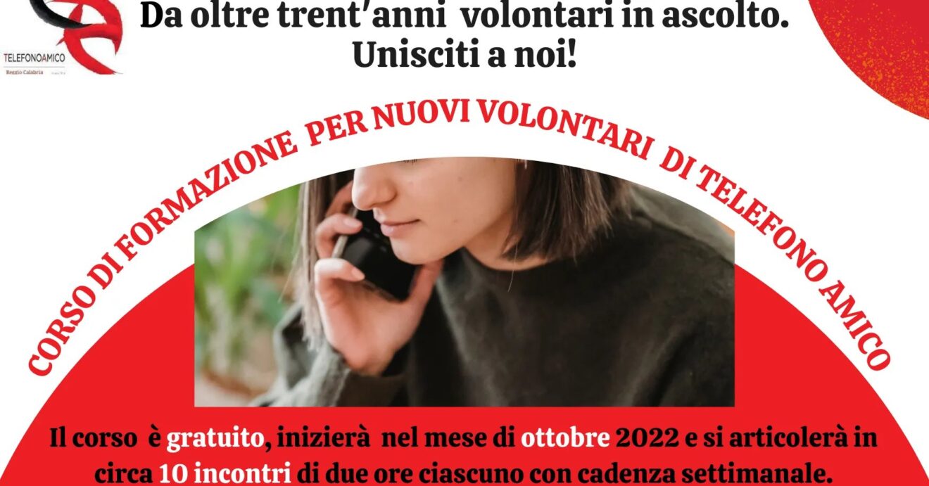 Telefono Amico di Reggio Calabria cerca volontari