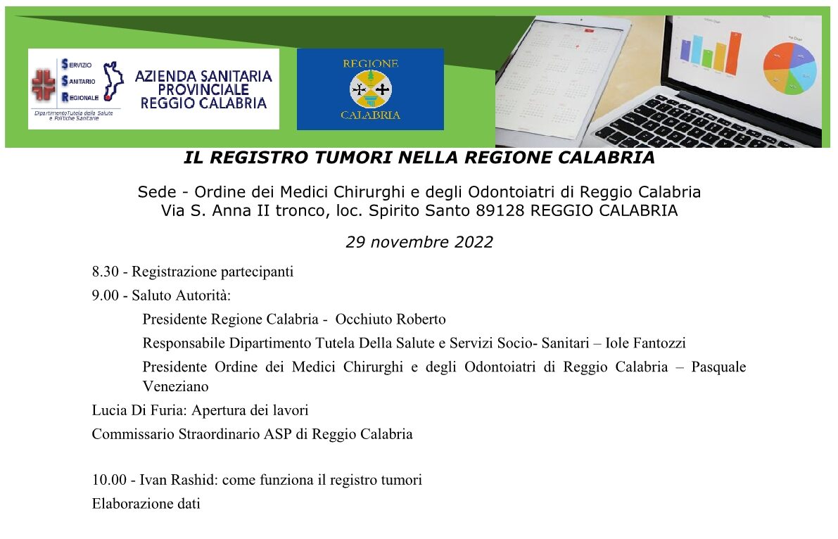 Convegno ＂Il Registro tumori nella Regione Calabria＂