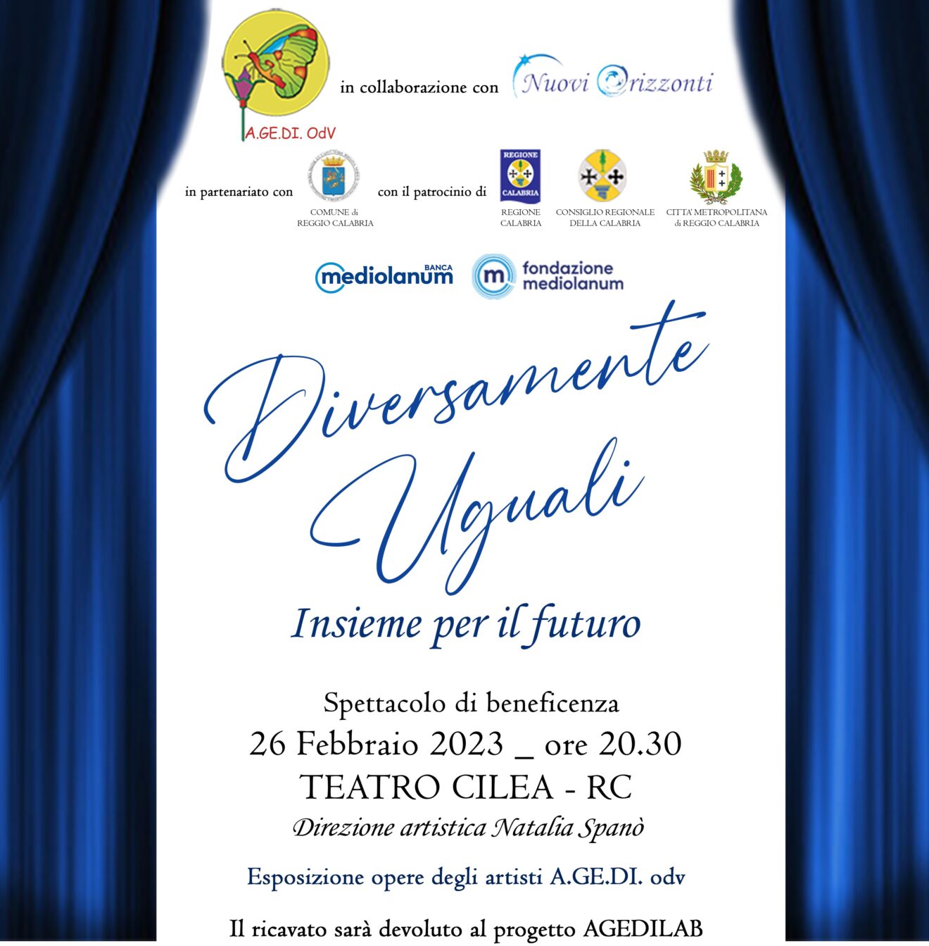 AGEDI ODV organizza l'evento di beneficenza ＂Diversamente uguali, insieme per il futuro＂