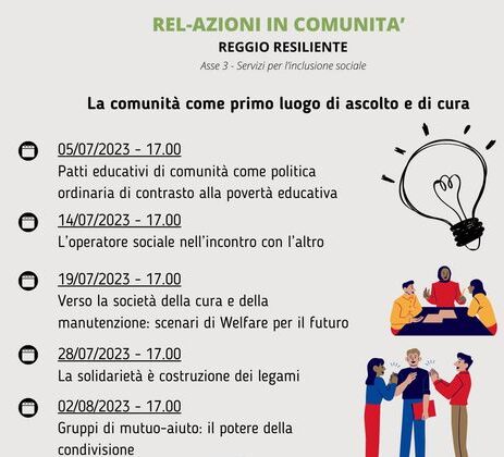 Progetto Rel-Azioni in Comunità - Eventi Informativi