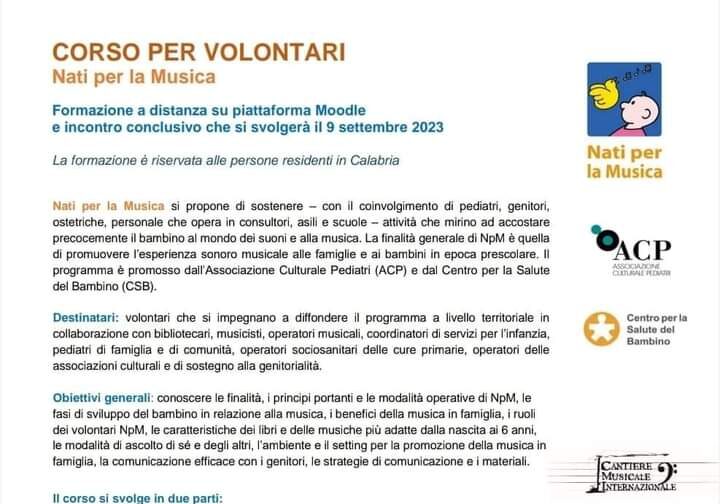 Nati per la musica - Corso per volontari