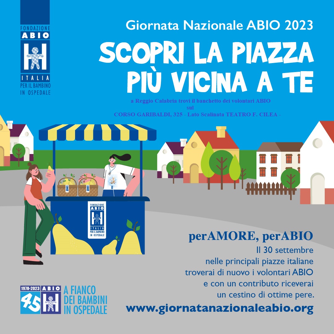 Diciannovesima Giornata Nazionale perAmore, perABIO. Le pere più buone aiutano i bambini in ospedale