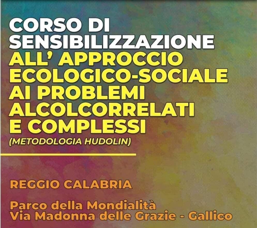 Corso di sensibilizzazione all'approccio ecologico-sociale ai problemi alcolcorrelati e complessi