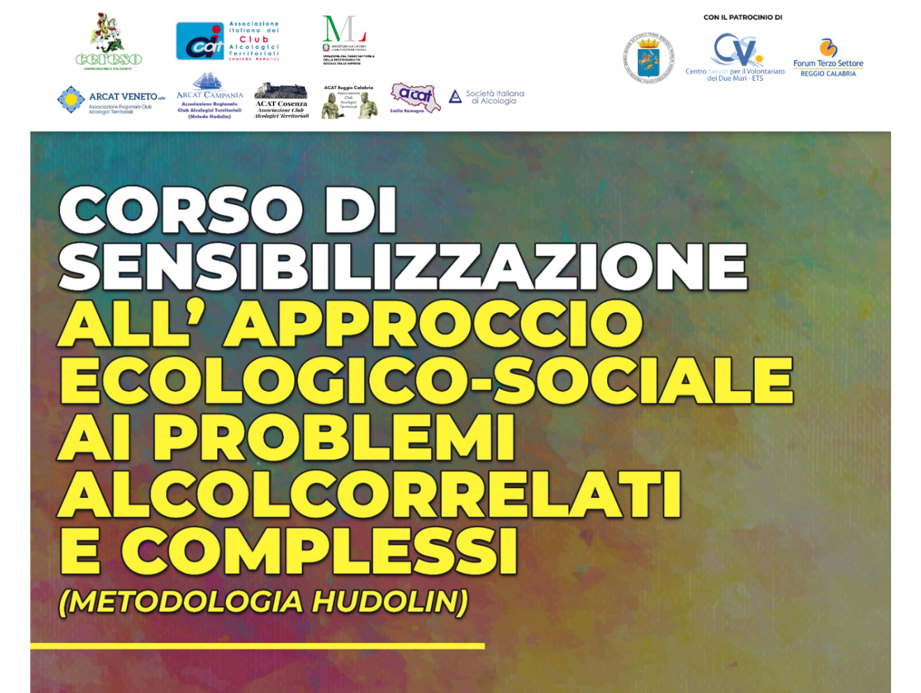 Corso di sensibilizzazione all'approccio ecologico-sociale ai problemi alcolcorrelati e complessi