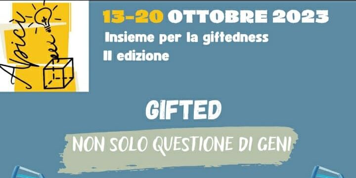 II edizione di Insieme per la giftedness dal 13 al 20 ottobre 2023