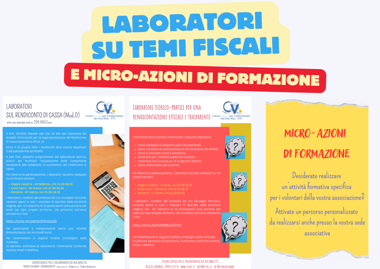 Al via le attività formative del CSV di Reggio Calabria per i volontari