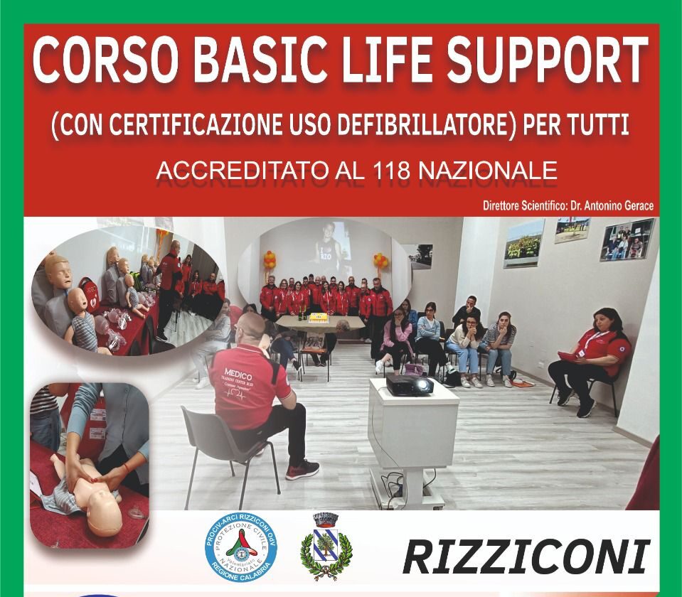 Corso Basic Life Support promosso da Prociv-Arci Rizziconi