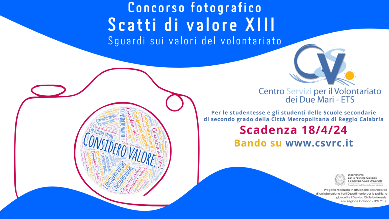 SCATTI DI VALORE: al via la XIII edizione del concorso fotografico sui valori del volontariato