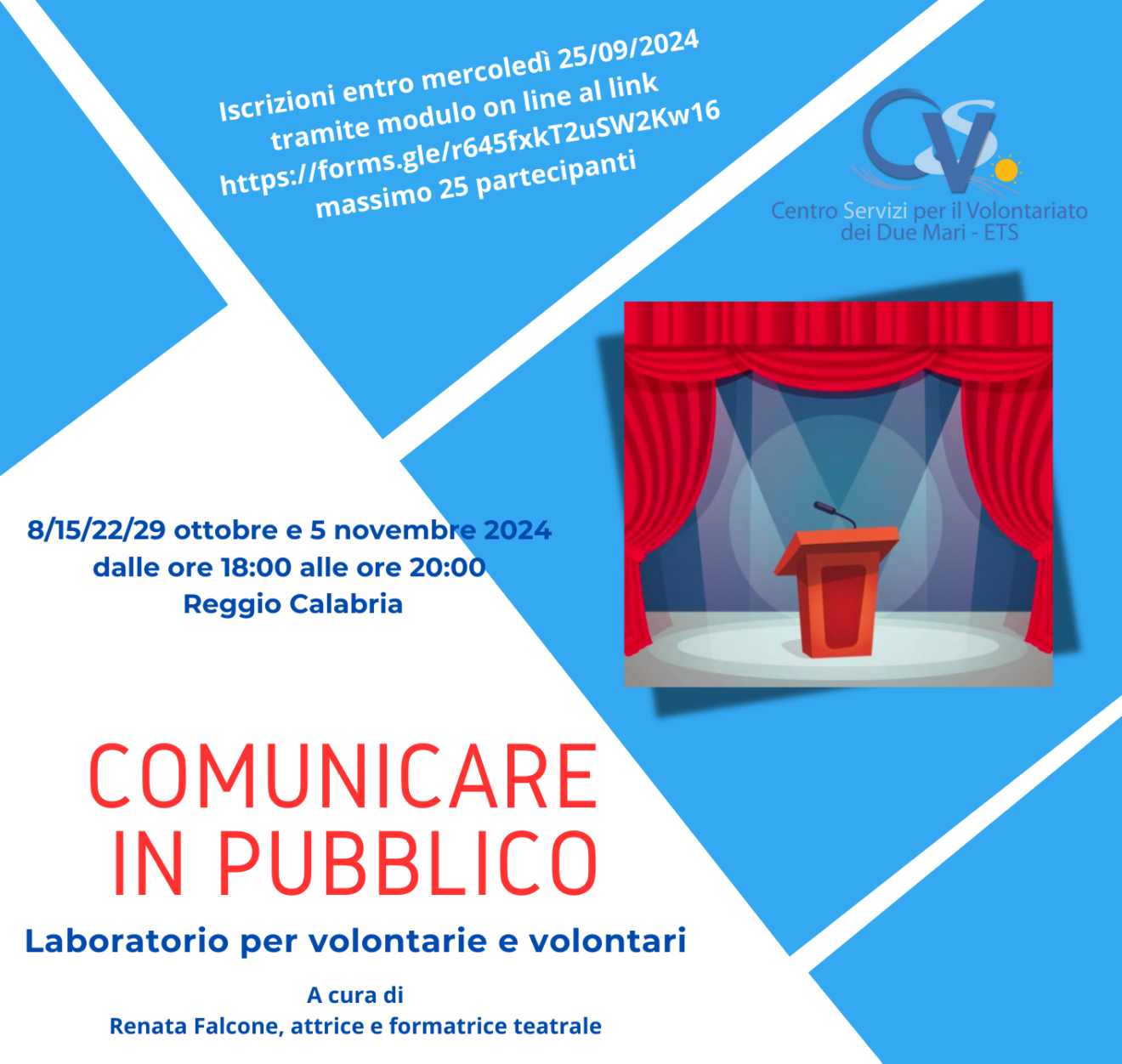 Comunicare in pubblico - Laboratorio per volontarie e volontari