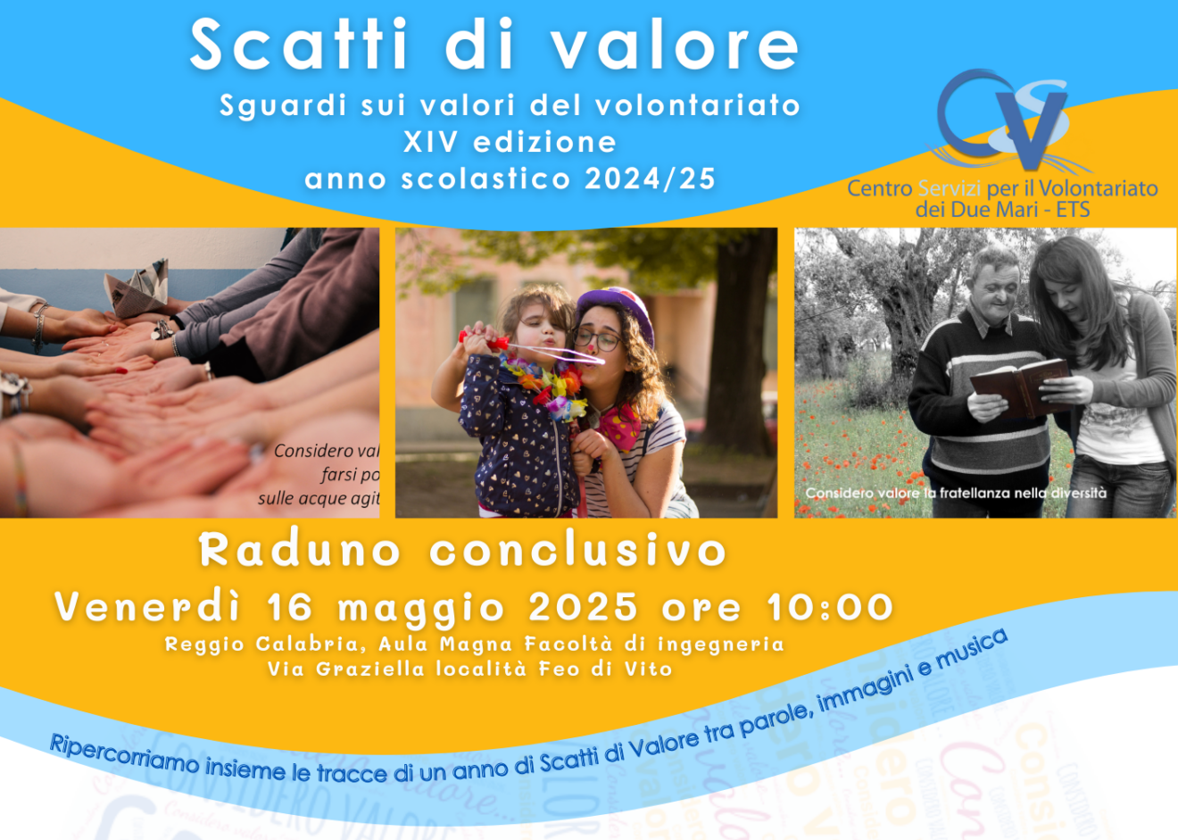 Il 16 maggio l'evento conclusivo di Scatti di Valore