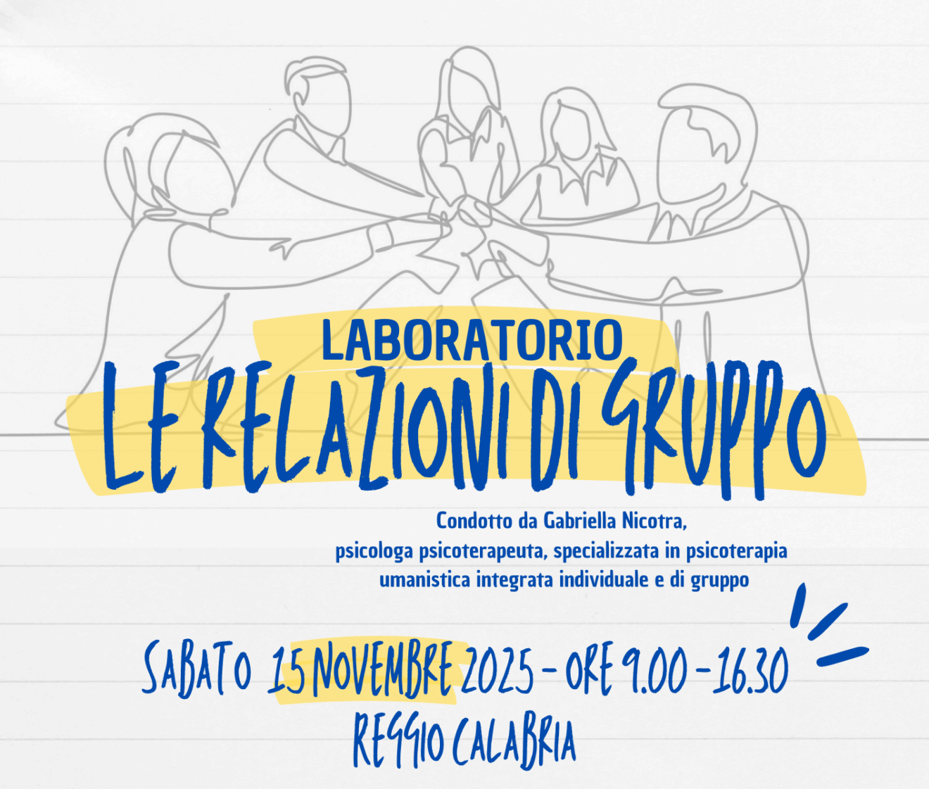 Laboratorio ＂Le relazioni di gruppo＂ - 15 novembre 2025