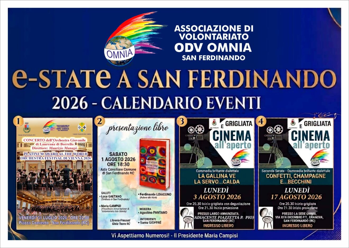 Al via ＂E-state a San Ferdinando＂, evento organizzato dall’Associazione ODV OMNIA 