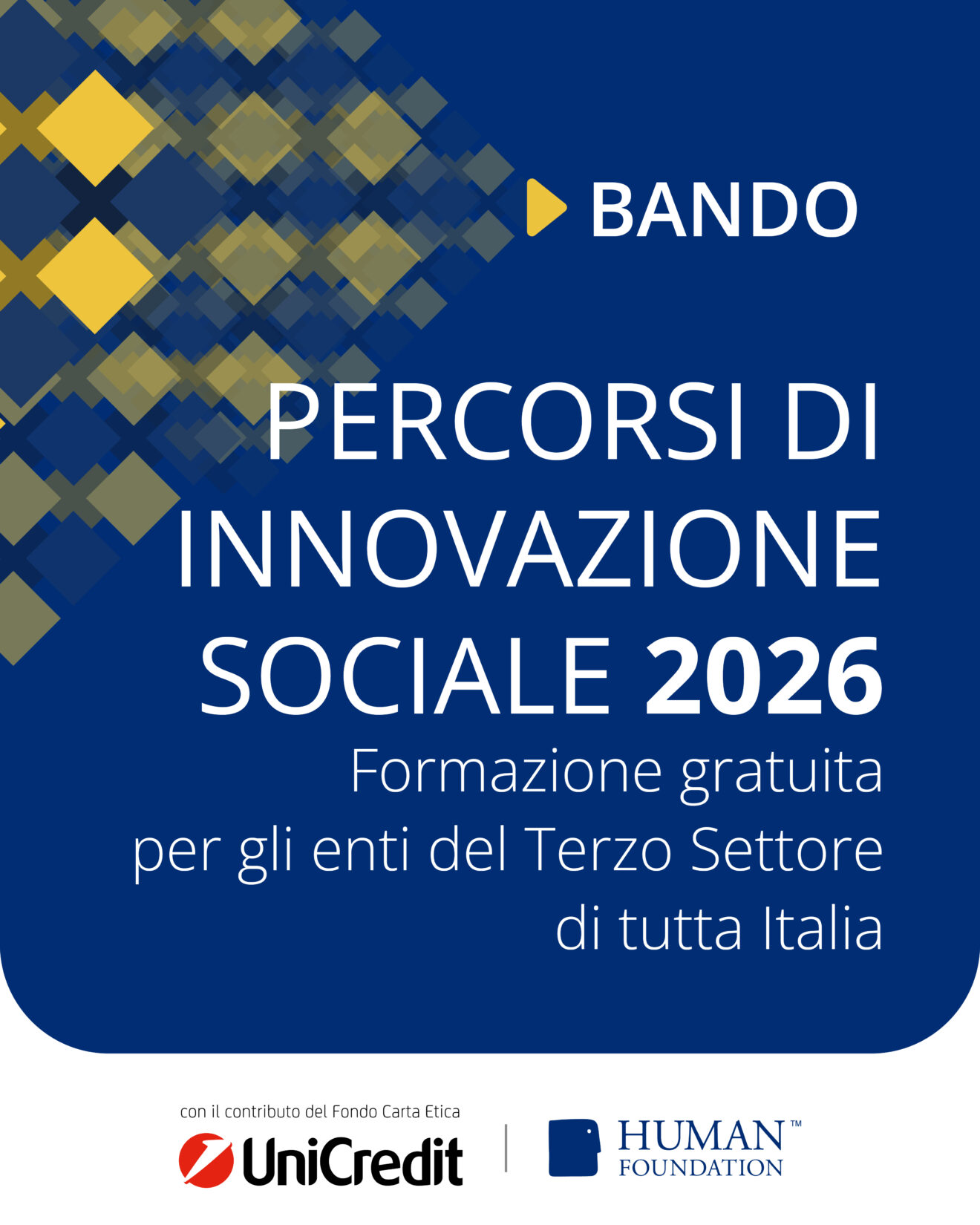Torna in Calabria “Percorsi di innovazione sociale 2026”  La “Social Innovation Academy” per gli attori del cambiamento di tutta Italia